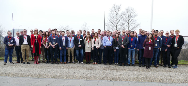 Group photo of more than 30 researchers who study project risk and safety.