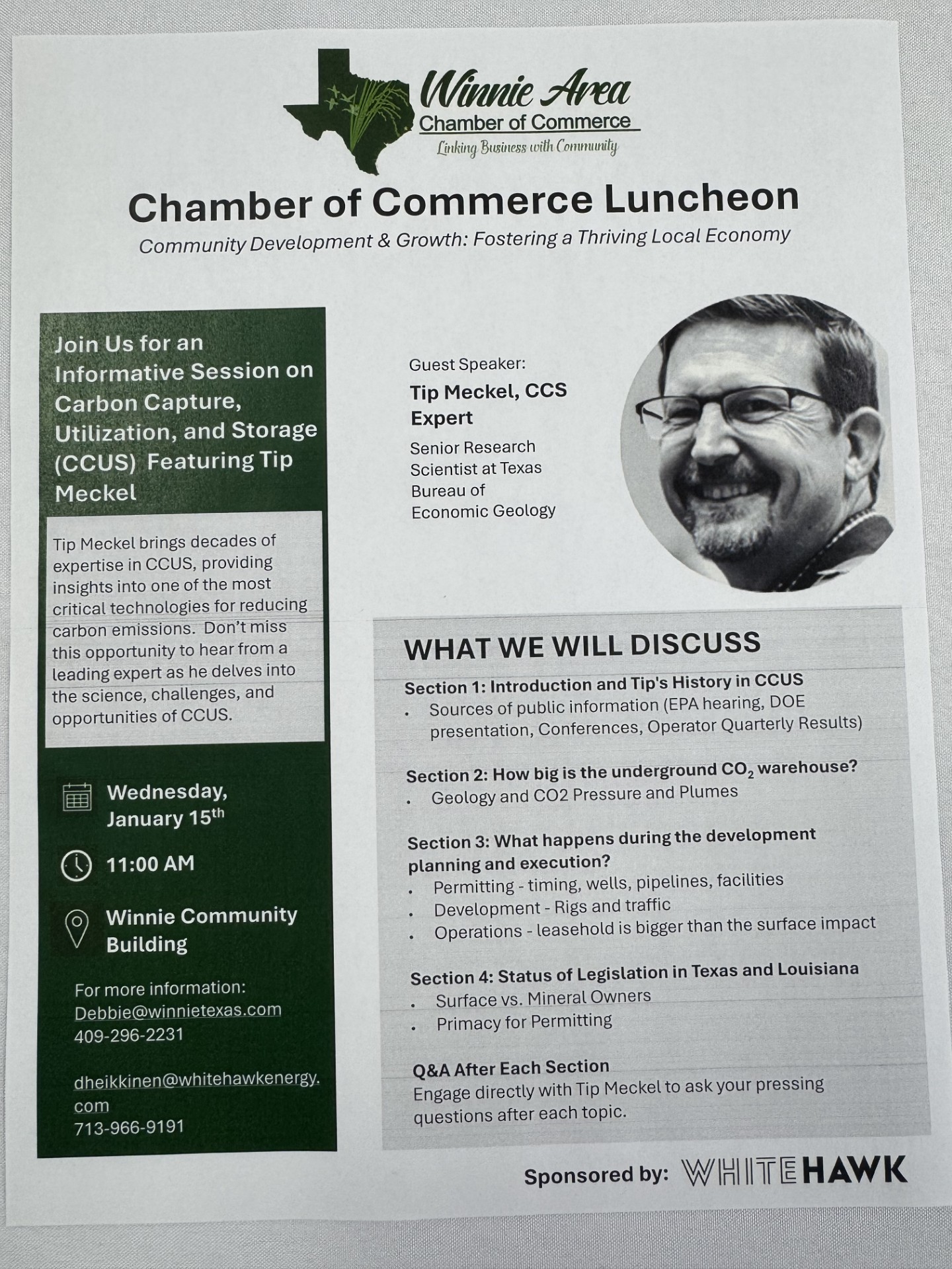 Flyer of the luncheon