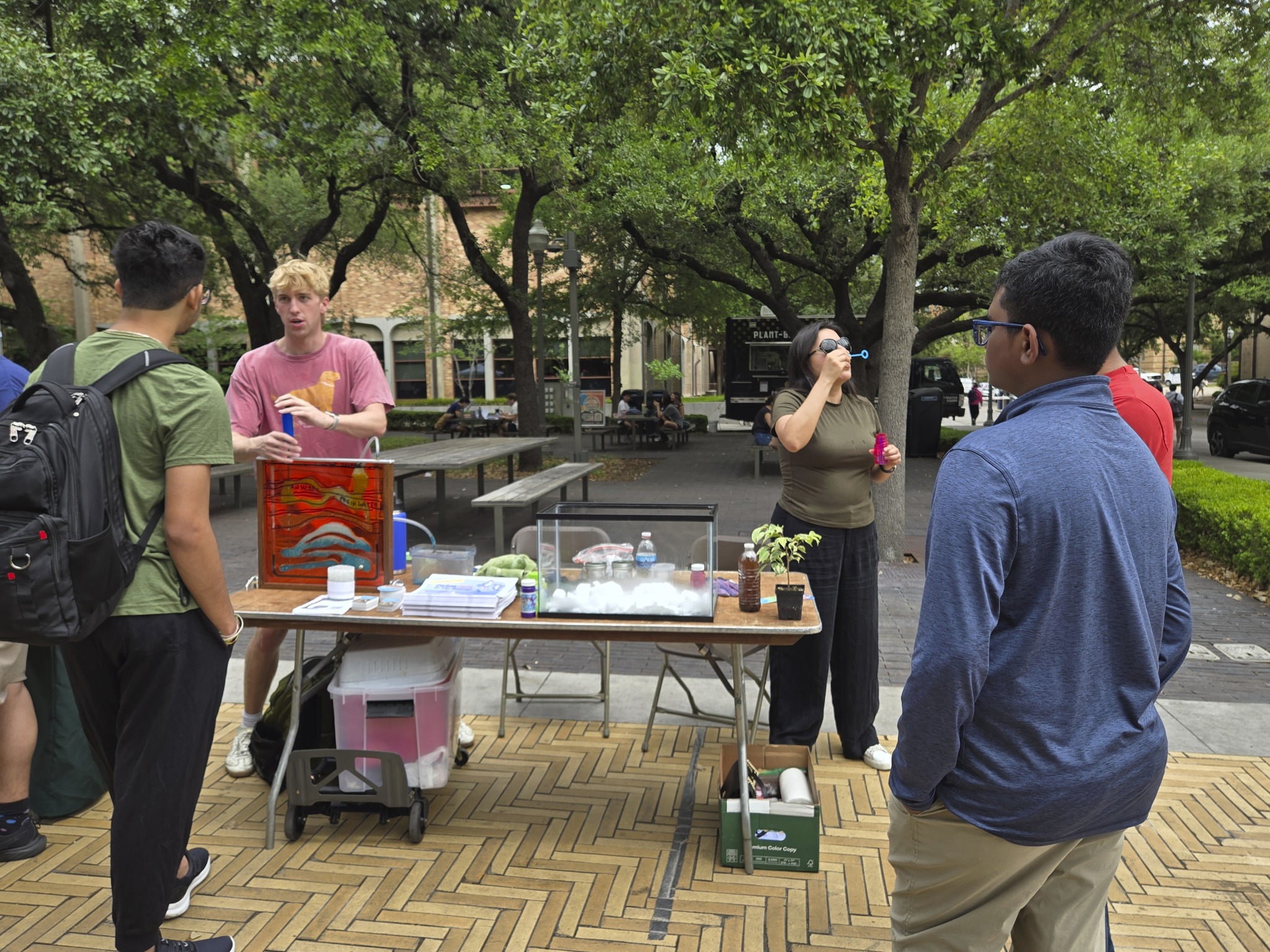 Cecil Armstrong and Edna Rodriguez Calzado at UT Earth Day Fair